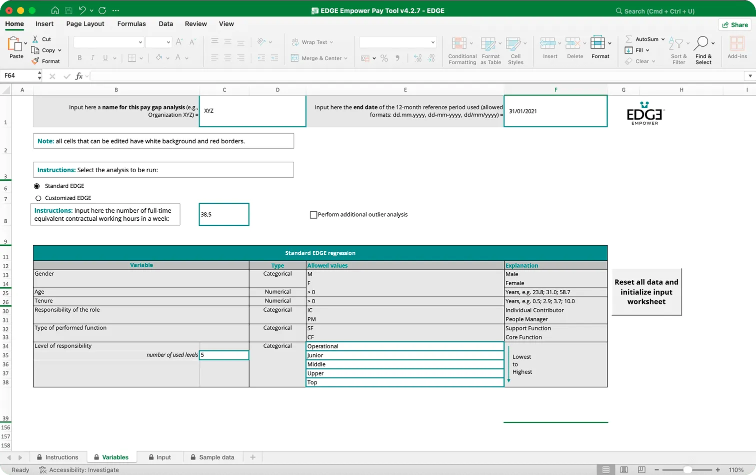 Pay Tool before the redesign